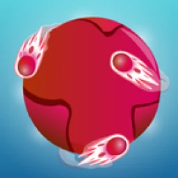 Symbol von Atom Throw